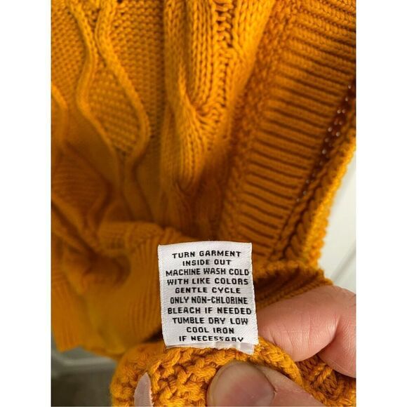 525 America Womens Cable Knit Sweater Vest M Tennis Clueless Chunky Medium Weave - Picture 6 of 6